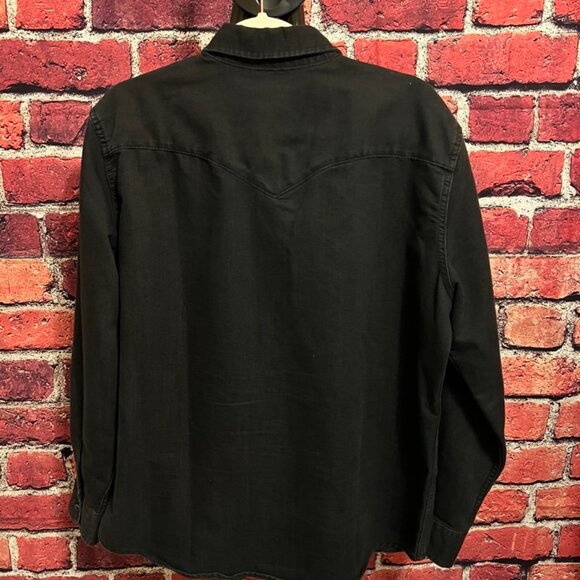 Levis Classic Standard Fit Western Snap Shirt Clean Washed Black - Large - Picture 2 of 2